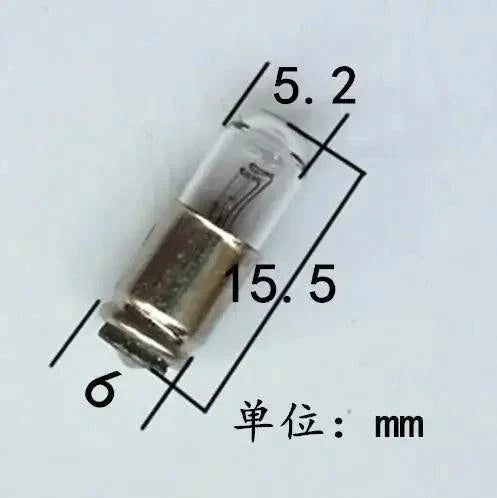 Mf6 bulb 24V indicator light with detailed dimensions in millimeters