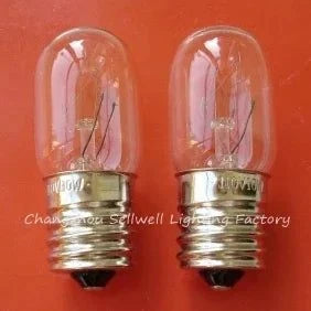 10W 110V E17 base miniature light bulbs T20X48 set of 2
