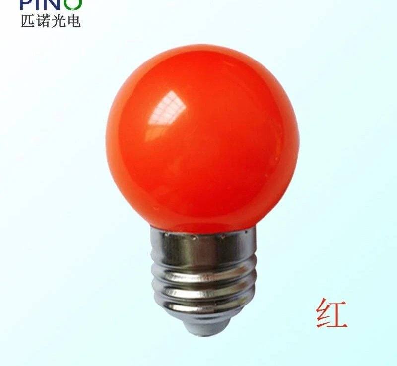 LED color household red E27 screw bulb for energy-saving lighting and advertising
