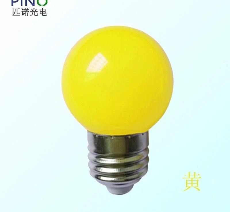 Yellow LED color household E27 220v screw light bulb energy-saving lantern fill light