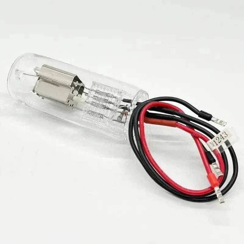 Deuterium Lamp DD2.5T with synthetic quartz window and wires for UV spectrophotometer power supply